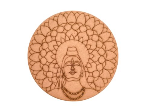Shiv ji Pre mark Mandala Round MDF Base