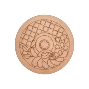 Lippen Peacock Pre Marked Round MDF