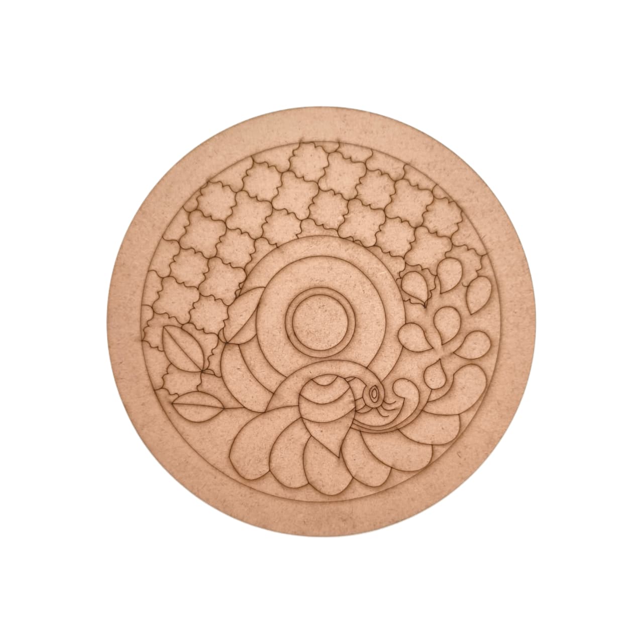 Lippen Peacock Pre Marked Round MDF Lippen Peacock Pre Marked Round MDF