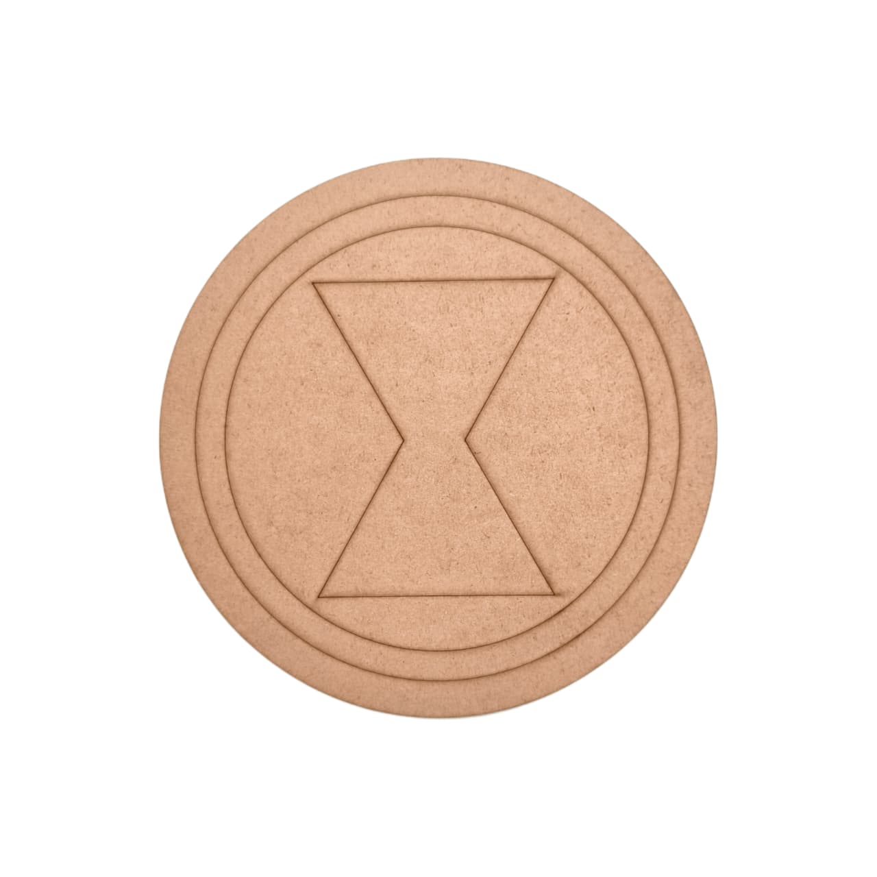 Black Widow Logo Marvel Avengers Pre Marked Round MDF