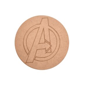 Avengers Marvel Logo Pre Marked Round MDF