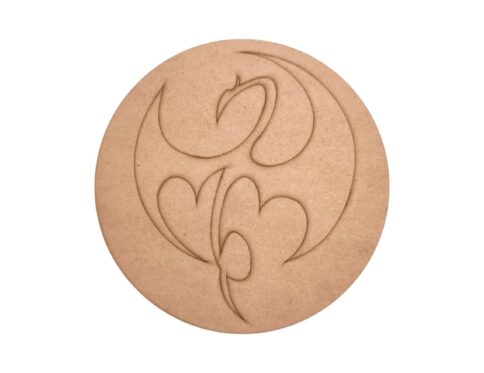 Iron Fist Logo Marvel Avengers Pre Marked Round MDF