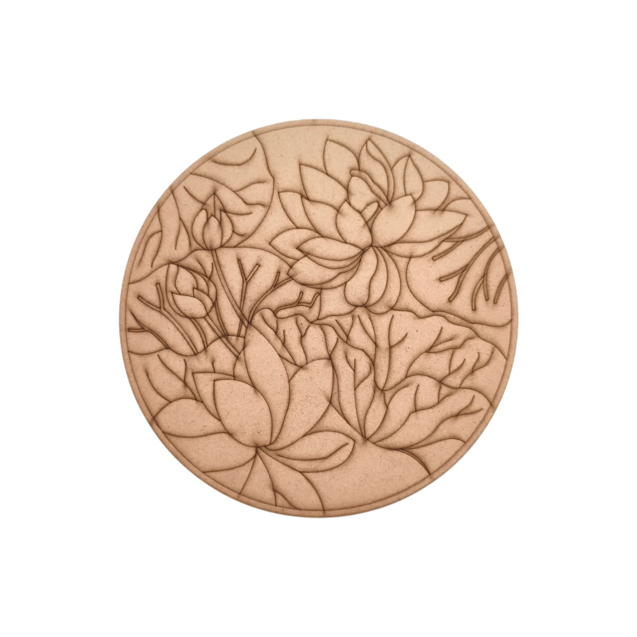 Lotus Pre Marked Round MDF Lotus Pre Marked Round MDF