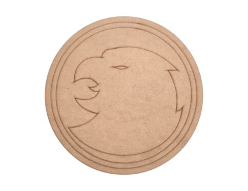 Hawkgirl Logo DC Pre Marked Round MDF