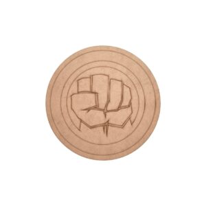Hulk Logo Marvel Avengers Pre Marked Round MDF