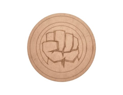 Hulk Logo Marvel Avengers Pre Marked Round MDF