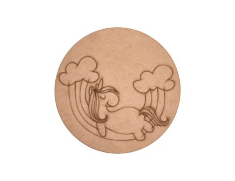 Unicorn Pre Marked Round Mdf Design 2