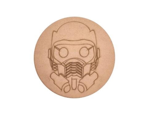 Guardians Of The Galaxy Star-Lord Logo Marvel Pre Marked Round MDF