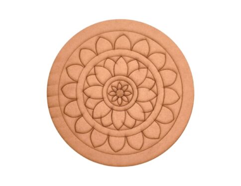 Mandala Pre Marked Round MDF Design 1