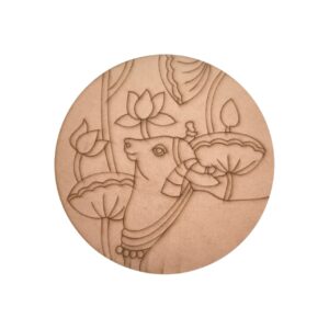 Pichwai Cow Pre Marked Round MDF