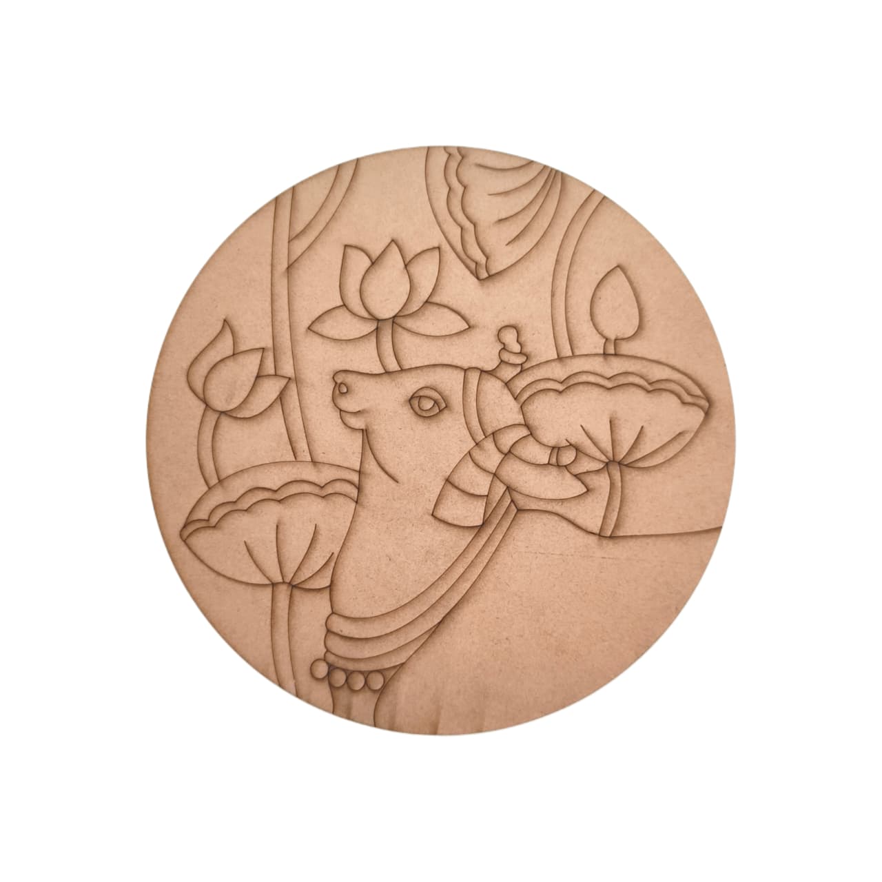 Pichwai Cow Pre Marked Round MDF Pichwai Cow Pre Marked Round MDF